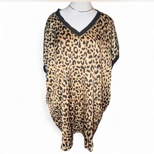 Jodifl Leopard Print Oversized Tunic Dress NWT 2X
